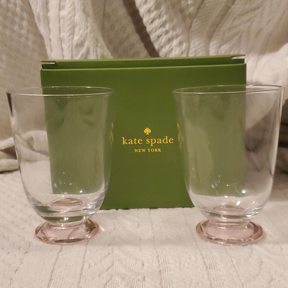kate spade Other - New Kate Spade Charles Lane Blush Stmlss Wne Glsse